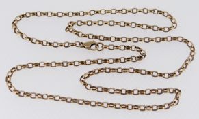 9CT GOLD BELCHER NECKLACE, 13gms