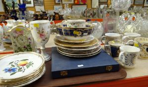 ASSORTED DECORATIVE COMMEMORATIVE CERAMICS including large mugs, cups, bowls, trophy cups and dishes