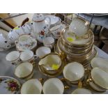 ASSORTED DECORATIVE TEA & COFFEE WARES including a Royal Worcester 'Astley' part coffee service,