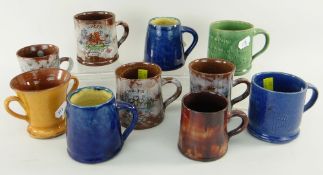 ASSORTED EWENNY MUGS including a pair of tapering mugs, three Edward VIII commemorative mugs, four