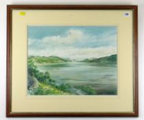 W ROBERTS watercolour - Mawddach Estuary, Gwynedd, signed, 36 x 46.5cms