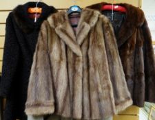 FOUR VINTAGE COATS, including two ladies mink jackets, ladies Astrakhan coat, sheepskin jacket (4)