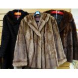 FOUR VINTAGE COATS, including two ladies mink jackets, ladies Astrakhan coat, sheepskin jacket (4)