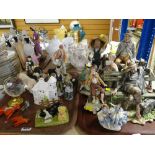 ASSORTED CABINET CHINA including several Capodimonte figurines