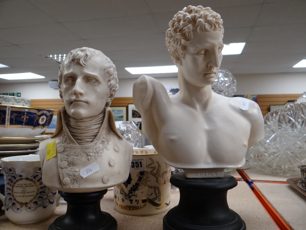 ASSORTED CLASSICAL-STYLE & 19TH CENTURY-STYLE MODEL LIBRARY BUSTS of Napoleon, Aristotle, Beethoven, - Image 6 of 8