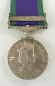 CAMPAIGN SERVICE MEDAL 1962-2007, one bar, South Arabia (23903347 DVV. K.C.T.Elliott. RCT) Condition