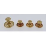 ASSORTED 18CT YELLOW GOLD DRESS STUDS, including three matching, 4gms (4)