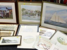 ASSORTED PRINTS including The America's Cup, After Tim Thompson ETC