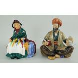 TWO ROYAL DOULTON FIGURINES, Omar Khayyam HN2247 and Silks and Ribbons HN2017 (2)