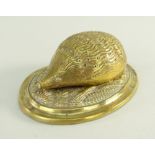 W AVERY & SON REDDITCH BRASS HEDGEHOG PIN CUSHION