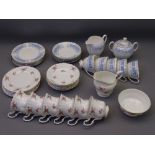 SHELLEY COLUMBIA BONE CHINA PART TEASET, 19 piece and Richmond Rose Thyme part teaset 20 pieces