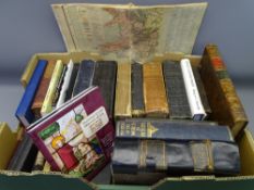 VINTAGE & LATER BOOKS, a quantity with a folding linen back map of Wales