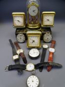 CLOCKS & WATCHES a collection including three Laura Ashley travel alarm clocks, three silver cased