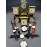CLOCKS & WATCHES a collection including three Laura Ashley travel alarm clocks, three silver cased