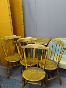 VINTAGE FURNITURE PARCEL to include a four-fold canvas covered dressing screen, Lloyd Loom style