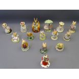 BEATRIX POTTER & BRAMBLEY HEDGE FIGURINES, a collection of 14, mainly Royal Doulton but including