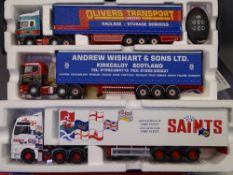 CORGI 150TH SCALE LIMITED EDITION TRUCKS to include CC12937 Scania Topline Curtain Side Trailer with