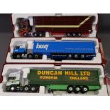 CORGI 150TH SCALE HAULIERS OF RENOWN LIMITED EDITIONS, three models to include CC13812 Mercedes Benz