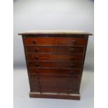 COLLECTOR'S CABINET - 8 drawer, 56cms H, 46cms W, 27.5cms D