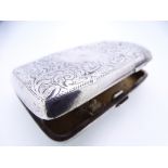 CHASE DECORATED SILVER CIGARETTE CASE, Birmingham 1898, 2.4 troy ozs