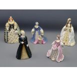 HISTORIC ROYALTY FIGURINES by Royal Worcester, Wedgwood and Coalport to include Queen Elizabeth I by