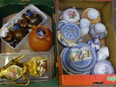 DECORATIVE POTTERY & PORCELAIN including Victorian copperlustre, Wedgwood Jasperware ETC