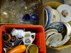 AMHURST POTTERY BOWL, Lancastrian vase, Gladstone and other commemorative plates with a quantity