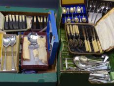 GOOD MIXED SELECTION OF EPNS & OTHER CUTLERY, mainly cased