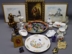 AYNSLEY CABINET CHINA, COPPER LUSTRE WARE, a small selection of pictures and prints and other