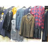 VINTAGE COATS, JACKETS & OTHER CLOTHING, labels include Suede Craft of Bradford, Janina, Schreck,