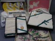 VINTAGE & LATER HOUSEHOLD LINEN including Nottingham Lace products by Laura Ashley