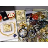 VINTAGE & LATER COSTUME JEWELLERY, coral type, sterling silver, lapis lazuli and other interesting