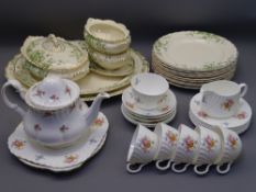 MINTONS ROSETTA BONE CHINA PART TEA SET and a late Victorian part dinner service by Kay & Co,