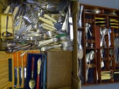 CASED & LOOSE EPNS & OTHER CUTLERY, a quantity