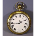 CLOCKS - brass pocket watch effect wall hanging clock with smith's movement