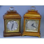 ELLIOTT OF LONDON CARRIAGE CLOCKS, two similar, one having Garrard and Co Ltd to the dial, 23cms H