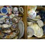 IMARI, DOULTON & AN ASSORTMENT OF OTHER CHINA (2 boxes)