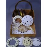 CLOCK PARTS an assortment including dials, bezels ETC