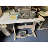 TOYOTA AD340 INDUSTRIAL SEWING MACHINE ON STAND, 100cms overall H, 106.5cms L, 60.5cms W the stand