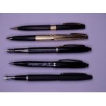 SHEAFFER - Vintage (1950s-60s) Black Sheaffer Imperial IV mechanical pencil with wide gold band to