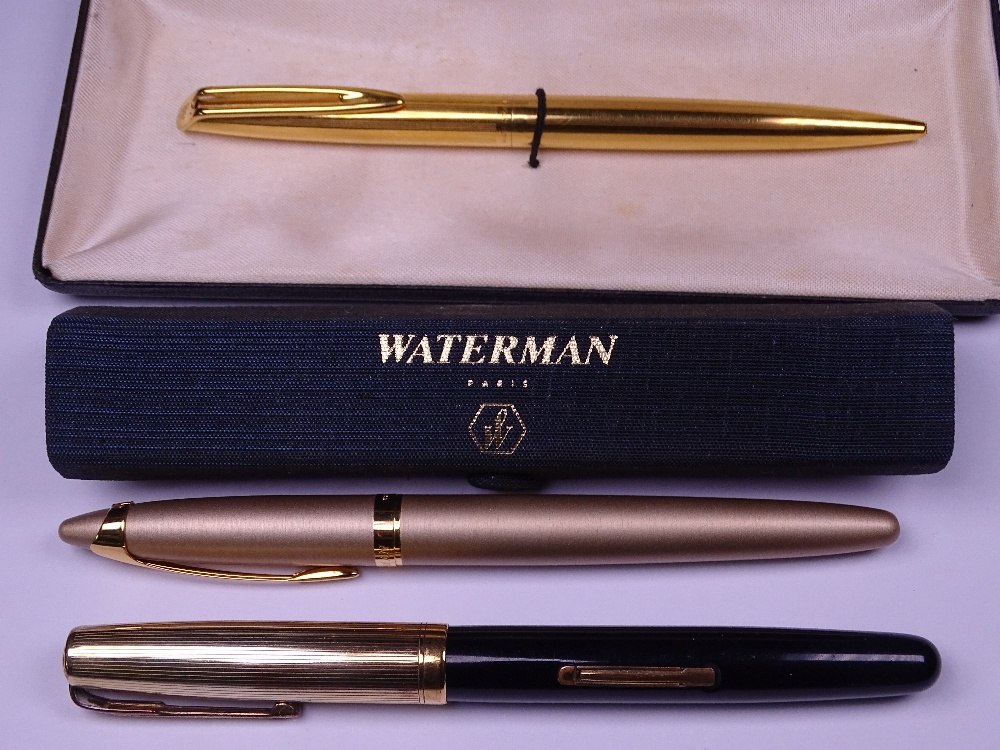 WATERMAN - Modern (2004-2008) Champagne Waterman Ici et Là ballpoint pen with gold electroplated - Image 3 of 3