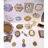 VICTORIAN JEWELLERY, a collection including Chalcedony brooch, Intaglio pendant, micro mosaic
