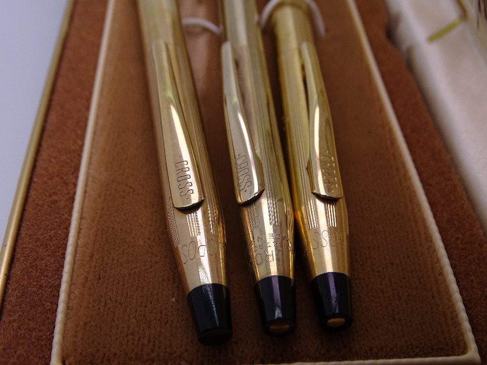 CROSS - Vintage 12ct Gold-filled Cross Century ballpoint pen and pencil set. In a Cross box and - Image 2 of 2