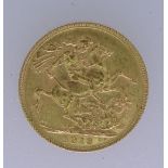 GEORGE V FULL GOLD SOVEREIGN DATED 1913, 8grms
