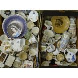 VICTORIAN & OTHER COMMEMORATIVE WARE ETC (2 boxes)