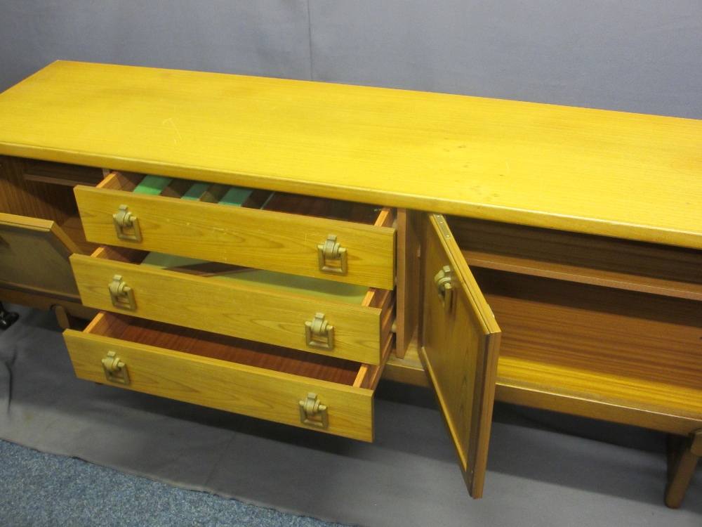 MID-CENTURY STYLE, TEAK EFFECT SIDEBOARD, 73cms H, 184cms W, 46cms D - Image 2 of 2