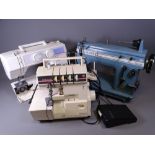 SINGER 20U PROFESSIONAL SEWING MACHINE, Janome sewing machine and a Riccar sewing machine along with