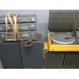 HIFI EQUIPMENT - Lenco L82 Swiss made turn table, Fidelity Radio Ltd pair of teak speakers and a