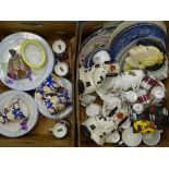 STAFFORDSHIRE 'HEN ON NEST', dogs, Queen Anne and other teaware ETC (3 boxes)