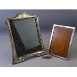 SILVER PICTURE FRAMES, the larger Birmingham 1924, 26 x 19cms and the other Birmingham 1929, 18 x